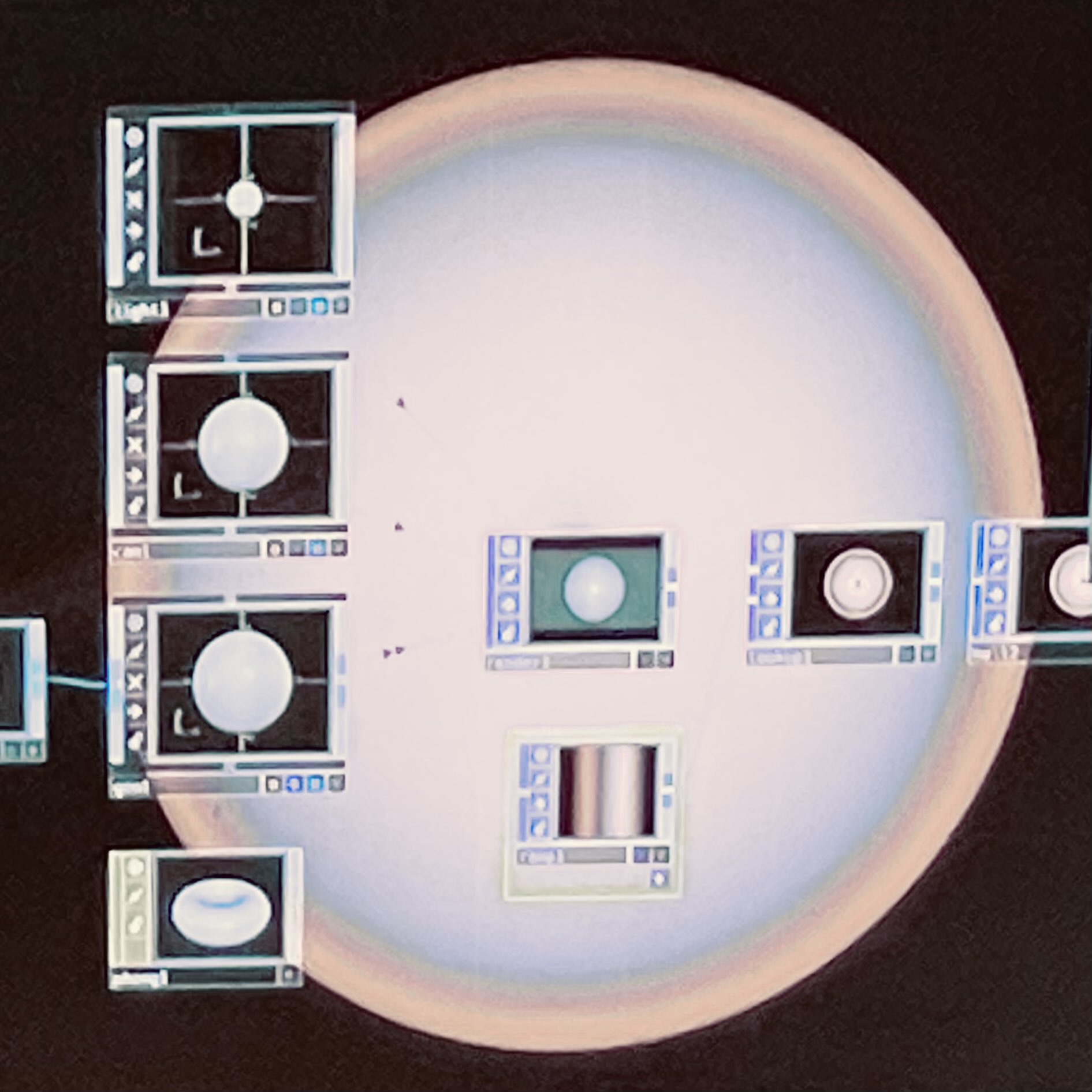 Further steps in Touch Designer to recreate the sphere and change its colour.